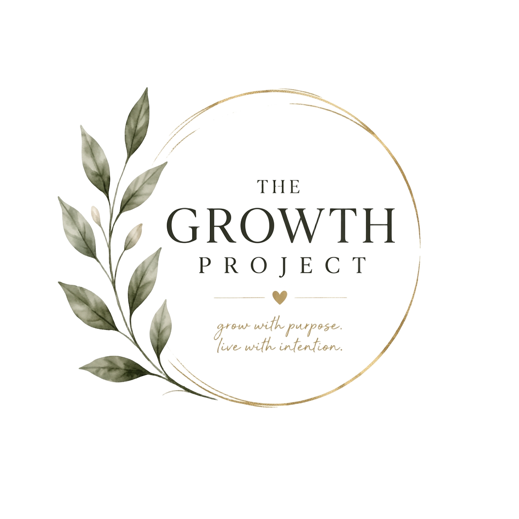 The Growth Project circle logo with olive branch